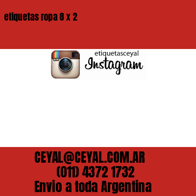etiquetas ropa 8 x 2