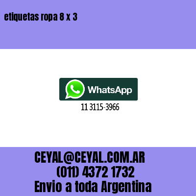 etiquetas ropa 8 x 3