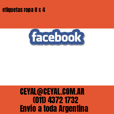 etiquetas ropa 8 x 4