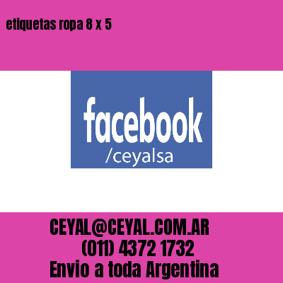 etiquetas ropa 8 x 5