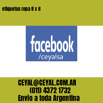 etiquetas ropa 8 x 6