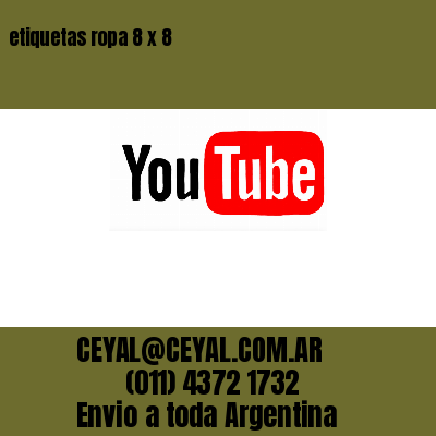 etiquetas ropa 8 x 8