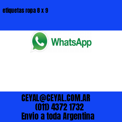 etiquetas ropa 8 x 9
