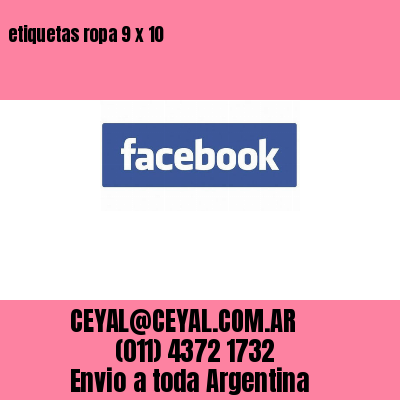 etiquetas ropa 9 x 10