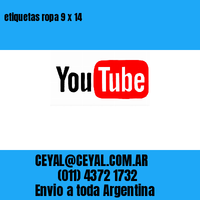 etiquetas ropa 9 x 14