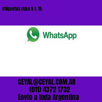 etiquetas ropa 9 x 15