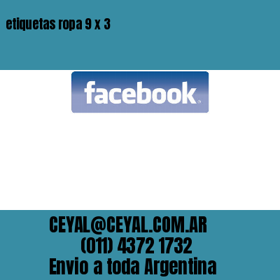 etiquetas ropa 9 x 3
