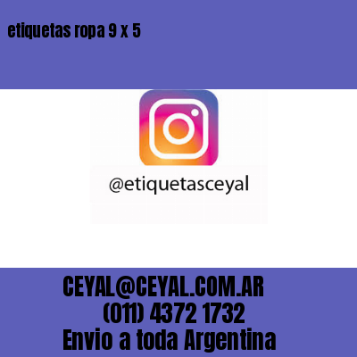 etiquetas ropa 9 x 5