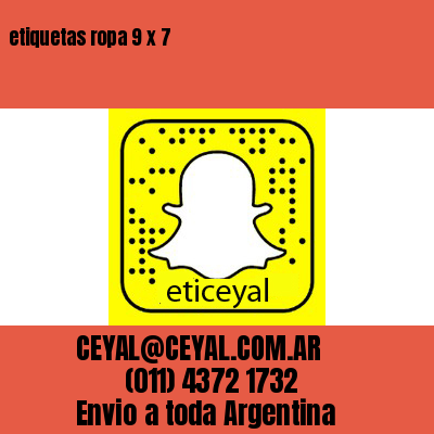 etiquetas ropa 9 x 7