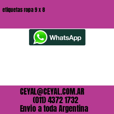 etiquetas ropa 9 x 8