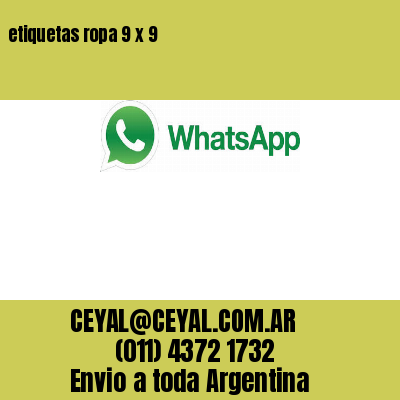 etiquetas ropa 9 x 9