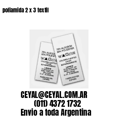 poliamida 2 x 3 textil
