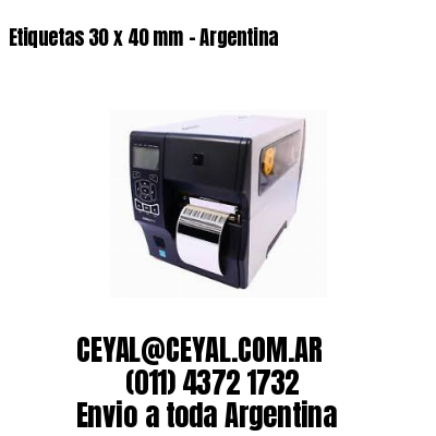 Etiquetas 30 x 40 mm – Argentina