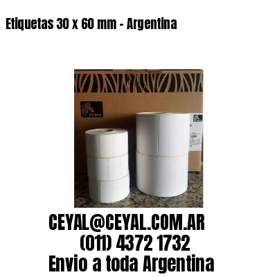 Etiquetas 30 x 60 mm – Argentina