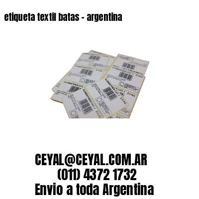 etiqueta textil batas – argentina