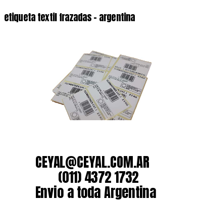 etiqueta textil frazadas – argentina