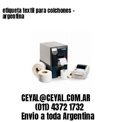 etiqueta textil para colchones – argentina