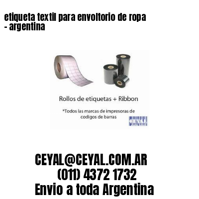 etiqueta textil para envoltorio de ropa – argentina
