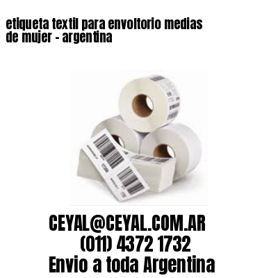etiqueta textil para envoltorio medias de mujer – argentina