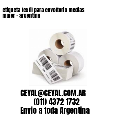 etiqueta textil para envoltorio medias mujer – argentina