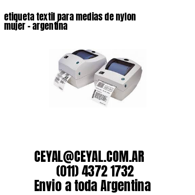 etiqueta textil para medias de nylon mujer – argentina