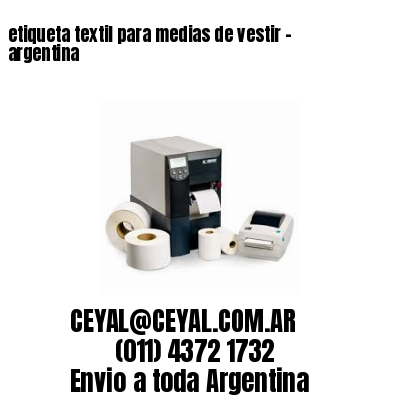 etiqueta textil para medias de vestir – argentina