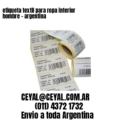 etiqueta textil para ropa interior hombre – argentina