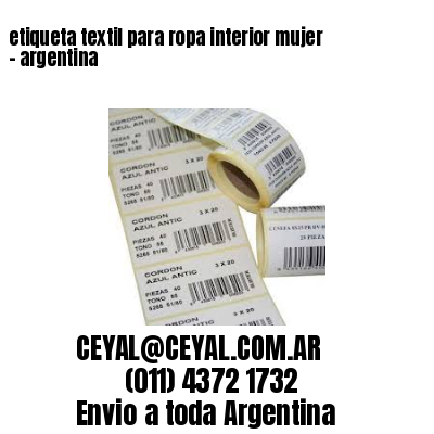 etiqueta textil para ropa interior mujer – argentina