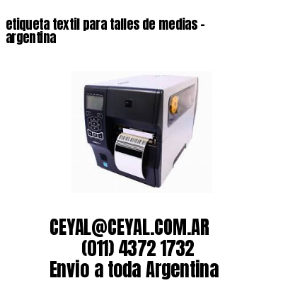 etiqueta textil para talles de medias – argentina