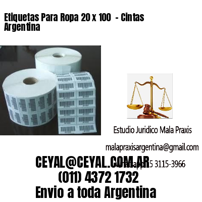 Etiquetas Para Ropa 20 x 100  – Cintas Argentina