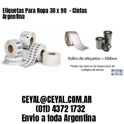 Etiquetas Para Ropa 30 x 90  – Cintas Argentina