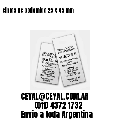 cintas de poliamida 25 x 45 mm