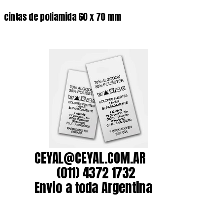 cintas de poliamida 60 x 70 mm