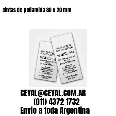 cintas de poliamida 80 x 20 mm