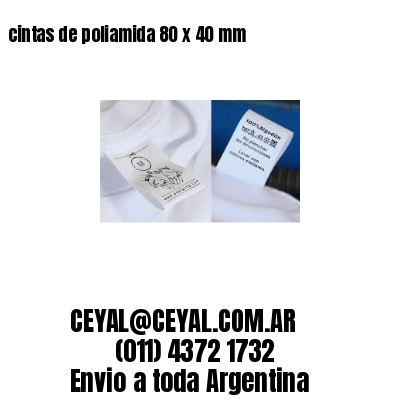 cintas de poliamida 80 x 40 mm
