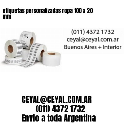 etiquetas personalizadas ropa 100 x 20 mm
