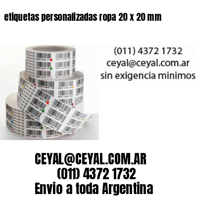 etiquetas personalizadas ropa 20 x 20 mm