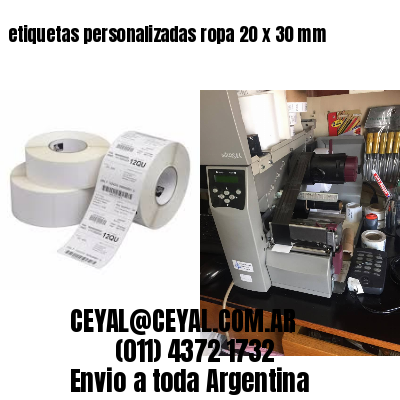 etiquetas personalizadas ropa 20 x 30 mm