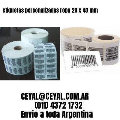 etiquetas personalizadas ropa 20 x 40 mm