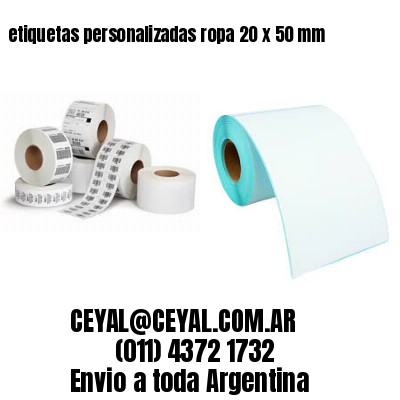 etiquetas personalizadas ropa 20 x 50 mm