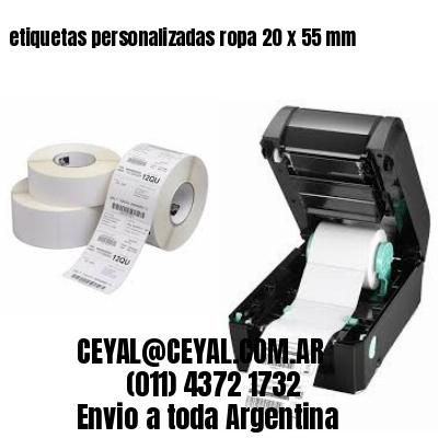 etiquetas personalizadas ropa 20 x 55 mm