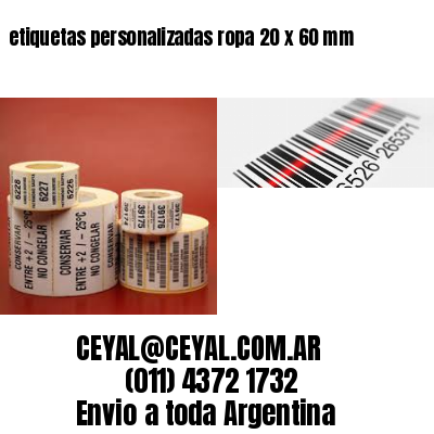 etiquetas personalizadas ropa 20 x 60 mm