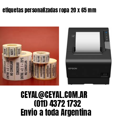 etiquetas personalizadas ropa 20 x 65 mm