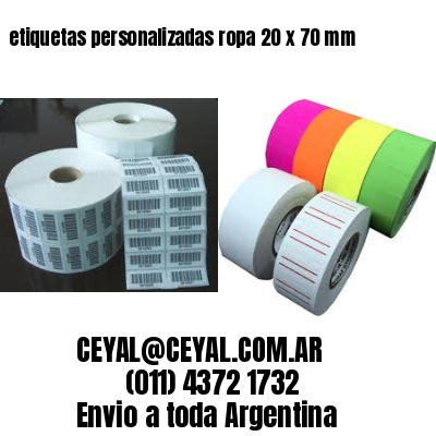 etiquetas personalizadas ropa 20 x 70 mm