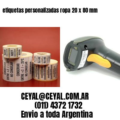 etiquetas personalizadas ropa 20 x 80 mm