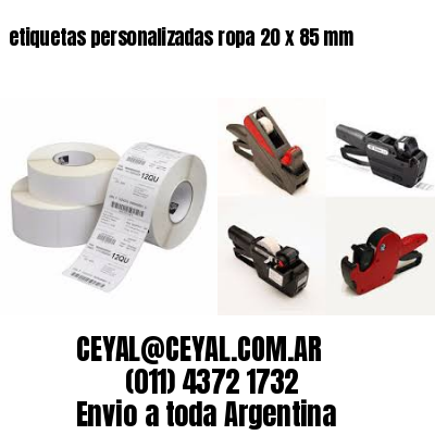 etiquetas personalizadas ropa 20 x 85 mm