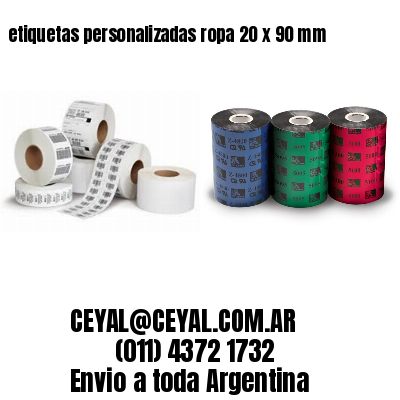 etiquetas personalizadas ropa 20 x 90 mm
