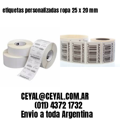 etiquetas personalizadas ropa 25 x 20 mm
