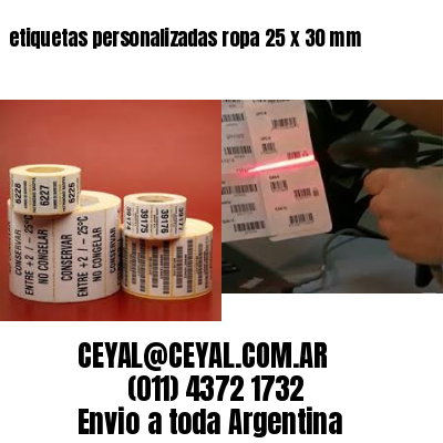etiquetas personalizadas ropa 25 x 30 mm