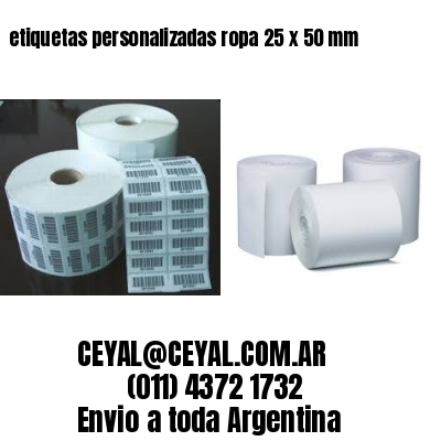 etiquetas personalizadas ropa 25 x 50 mm